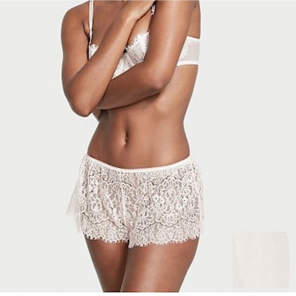 Victoria’s Secret Dream Angels Intimate White Lace Shorts Size M